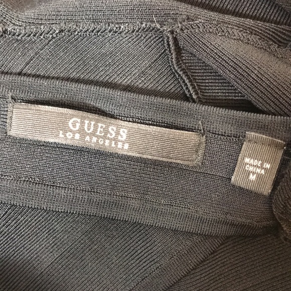 GUESS Sweater Mirage Cut Out Bandage Dress - New Women | Color: Black - Picture 9 of 10